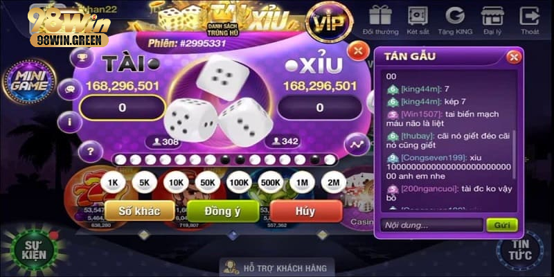 Tài Xỉu - Game Cá cược hấp dẫn, nhận tiền thưởng đầy túi Tận hưởng các tính năng tiện ích khi chơi tài xỉu 98win